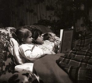 Kids Reading in Bed
